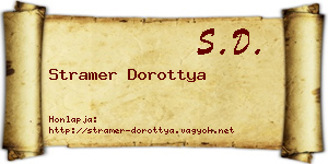 Stramer Dorottya névjegykártya