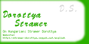 dorottya stramer business card